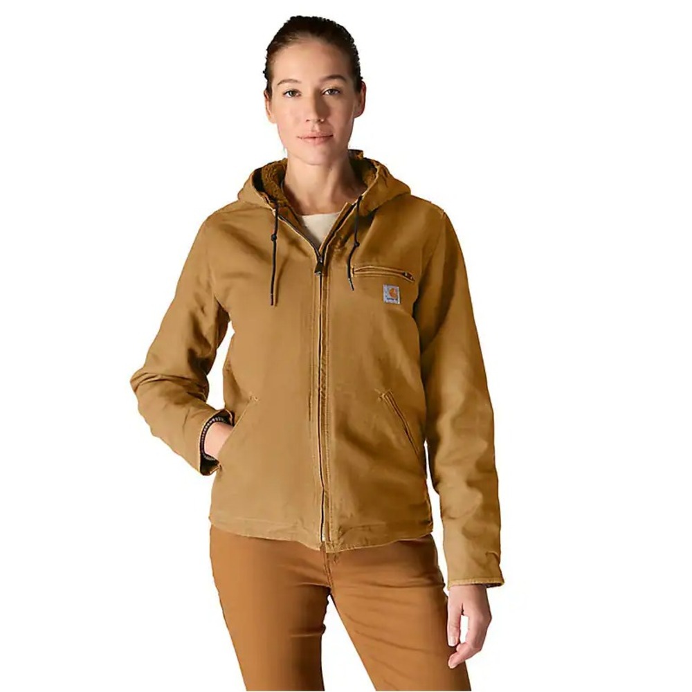 Carhartt Women's Iconic Washed Duck Sierra Jacket Size 2XL (20) Brown Work Wear - Picture 1 of 16